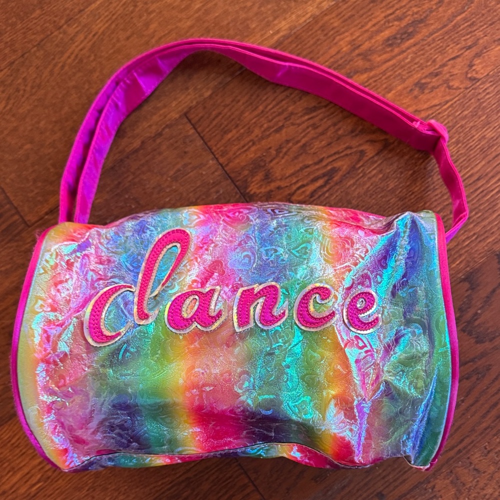 Colorful Dance Bag with Pink Strap
